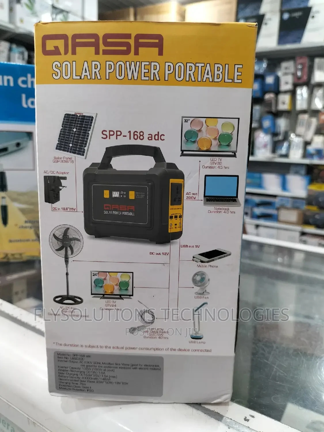 Qasa Solar Portable Power Inverter for Tvs, Laptops Others