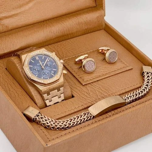 Lookworld Sophisticated & Solid Chain Wristwatch/Bracelet/Cufflinks For Top Guys